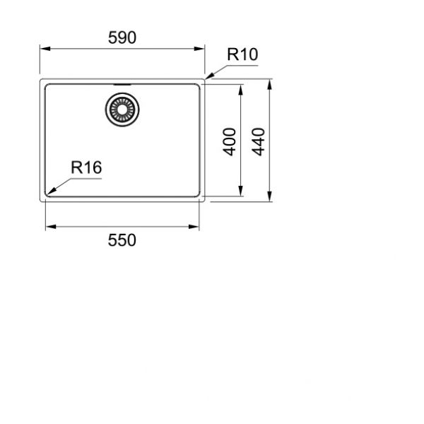 Franke Edelstahlbecken MRX 110-55 Edelstahl Handbedienung